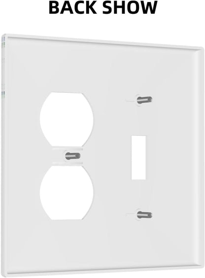 Eucalyptus Leaves Greenery Vine Flowers Simplicity Wallplates 1 Toggle 1 Duplex Switch Plate Electrical GFCI Faceplate Decorative Light Switch Covers for Bed Room Living Room Decor