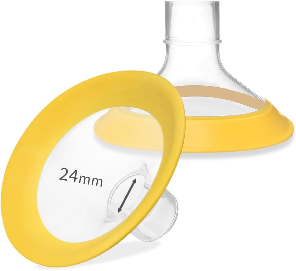 24 mm Oval Flanges Shields Compatible with Medela Pumps, Replacement Parts for Pump in Style