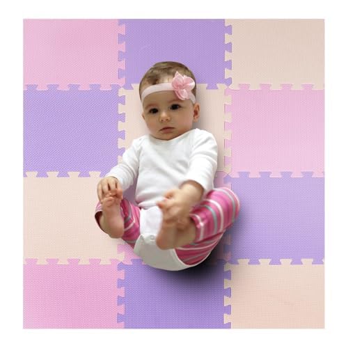 MioTetto Baby Play Mat, Soft Foam Floor Tiles for Kids. Adjustable Interlocking Foam Tiles, Fits