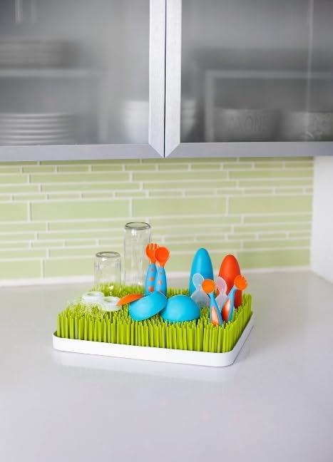 Boon Lawn Countertop Baby Bottle Drying Rack - Spring Green - 13.5x11x2.5