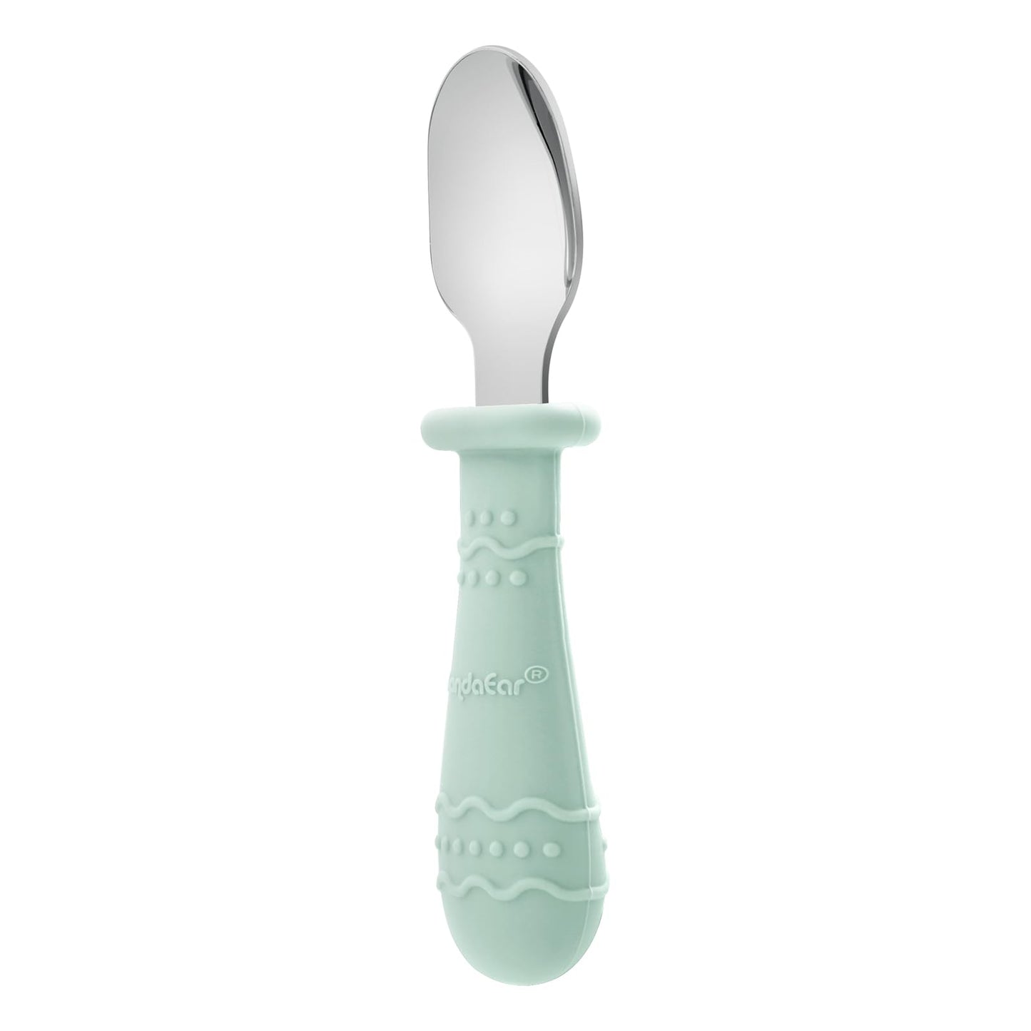 PandaEar Baby Feeding Set| 2 Pack Silicone Divided Suction Plate, 2 Set Toddler Spoons & Forks|