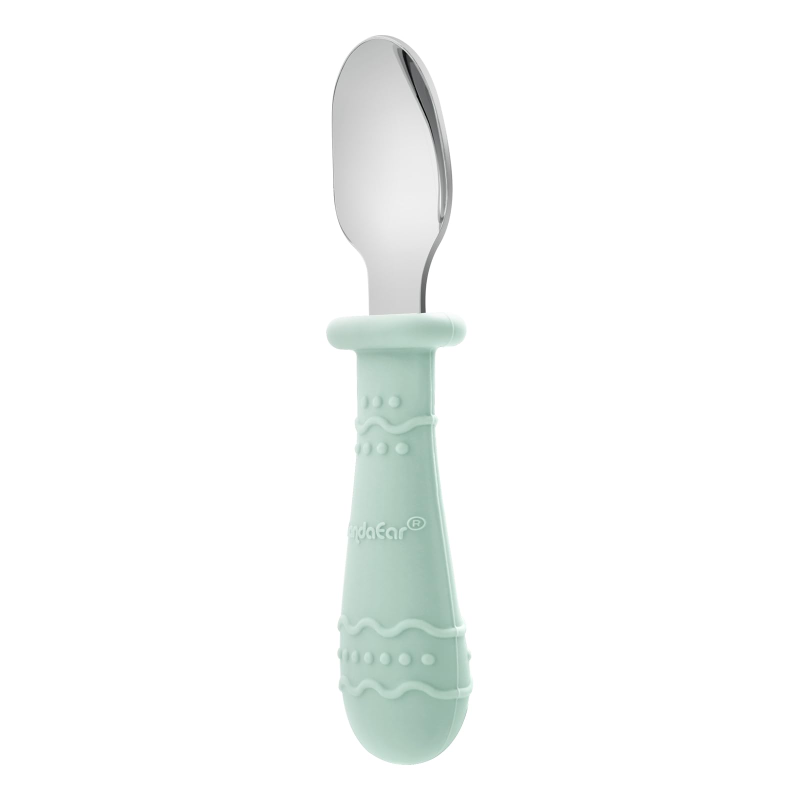 PandaEar Baby Feeding Set| 2 Pack Silicone Divided Suction Plate, 2 Set Toddler Spoons & Forks|