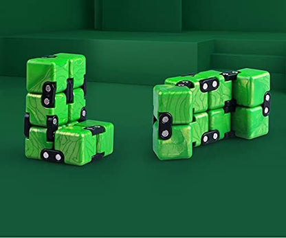 Magic Crazy Cube Stress & Anxiety Relief Toy Killing Time Fidget Toy for Kids Adults ADD ADHD (Blue)