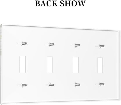 Light Switch Covers Boho Farmhouse Flower Leaf Sage Green Quad Toggle Electrical Faceplate 4 Gang Wall Plate Decorative Switch Plates for Bedroom Cabin Decor