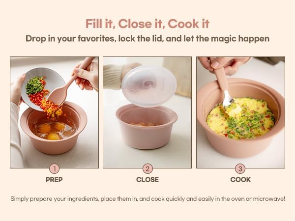 Microwave Silicone Steamer for Baby Food, Made In Korea, Oven & Dishwasher Safe to 482°F, Easy