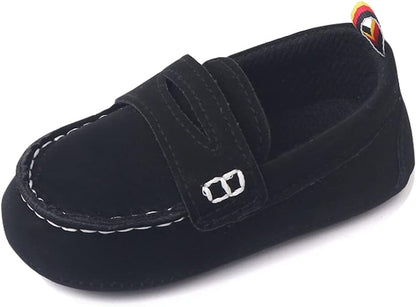 LONSOEN Baby Girls Boys Loafers Prewalker Dress Crib Shoes