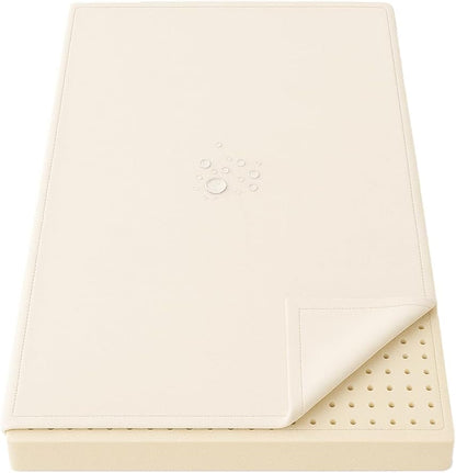 Organic Cotton Crib Mattress Protector - Water Resistant Flat Sheet Liner Pad, Skin Friendly