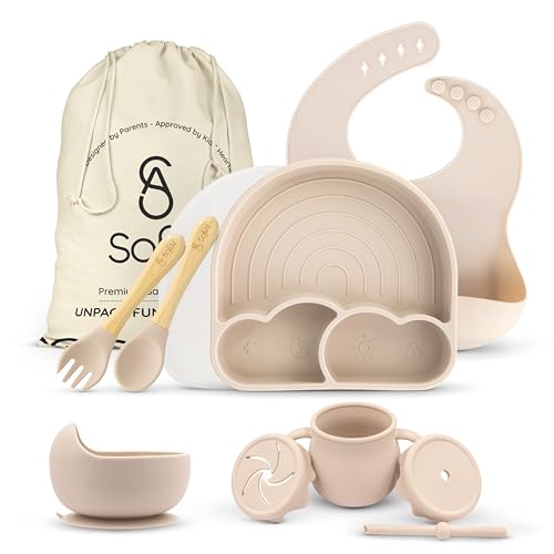 All In One Silicone Feeding Set - Safe for 6-12 Months - Non-Toxic Baby Led Weaning Supplies
