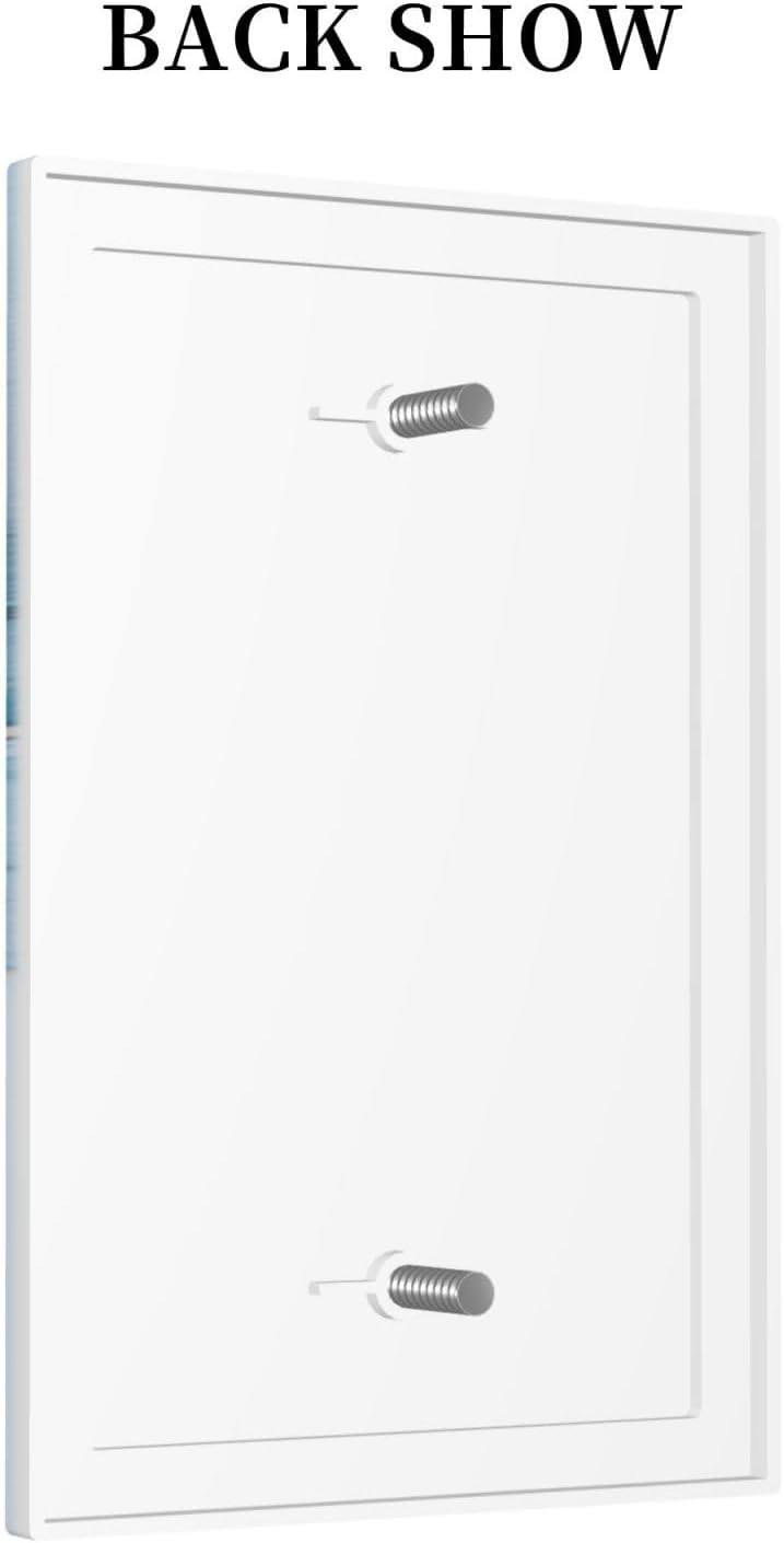 Decorative Switch Covers Plate Modern Abstract Blue Gold Line Marble 1 Gang No Device Single Blank Outlet Covers Wall Plate Cover Light Switch Plate Electrical Faceplate for Bedroom Decor