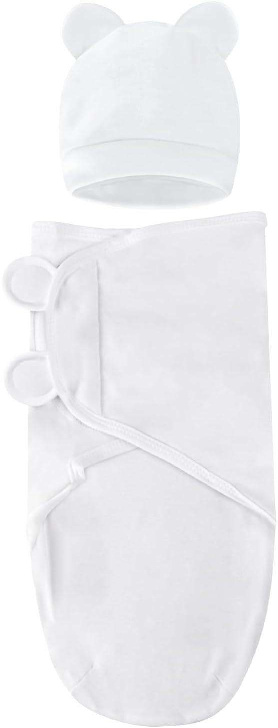 Baby Swaddle Sleep Sacks with Hats for 0-3 Months Baby Swaddle Blanket Wrap Newborn Swaddles Sack