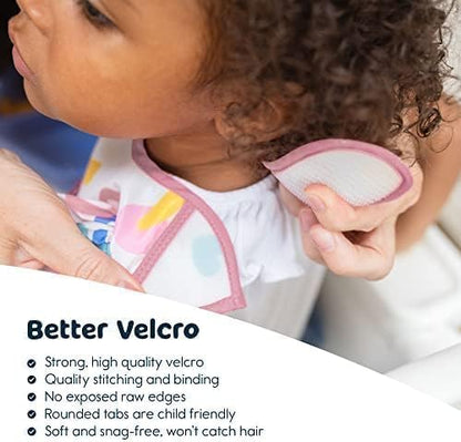 Tiny Twinkle Mess Proof Baby Bibs for Eating | Waterproof, Wipeable Toddler Bibs | Travel Friendly
