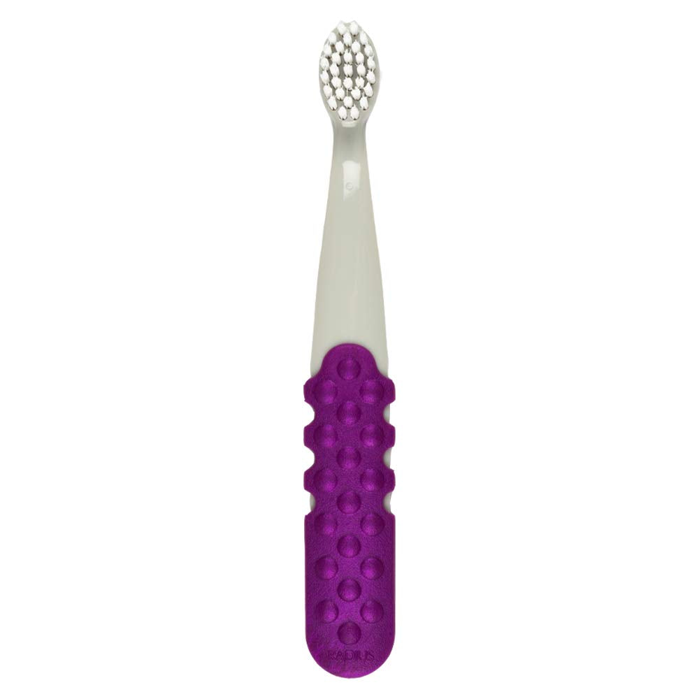 RADIUS Toddler Toothbrush & Toothpaste Bundle for Kids, 2 Pack Totz Plus Silky Soft Brush in