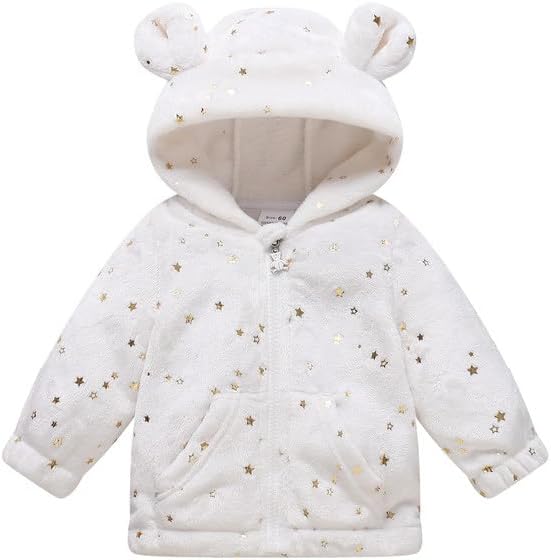Baby Girl Winter Fleece Coat Toddler Boy Jacket Infant With Hood Warm Outerwear
