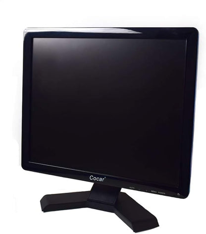 19 inch CCTV Security Monitor with BNC VGA HDMI AV Built-in Speaker 4:3 HD Display LCD Screen Display with USB Media Player for Home Surveillance Camera STB PC