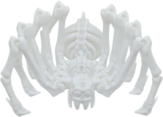 Large Skeleton Spider-Shy Spider,Halloween Decorations Skeleton Spider,Skeleton Spider Skull Bone Animal Skeleton Decorate Animal Halloween Skeleton Props (White)