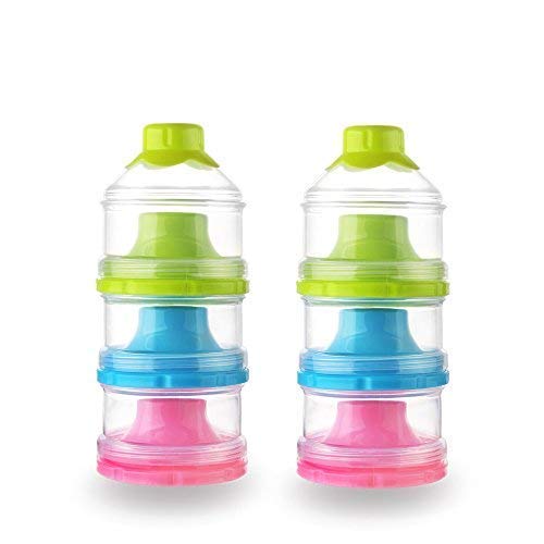 Accmor Baby Formula Dispenser, Non-Spill Stackable Formula Dispenser On The Go, Baby & Kids Snack