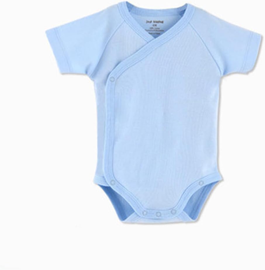 Baby Boys Girls Short Sleeves Kimono Clothes Cotton Baby Side-Snap Bodysuit Pack of Baby Layette Set