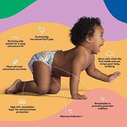 Hello Bello Premium Baby Diapers Size 6, 17 Count of, Extra-Absorbent, and Hypoallergenic Baby Diapers with Snug and Comfort Fit, Alphabet Soup