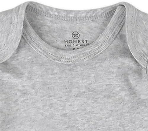 HonestBaby unisex-baby 10-pack Short Sleeve Bodysuits One-piece 100% Organic Cotton for Infant Baby Boys, Girls