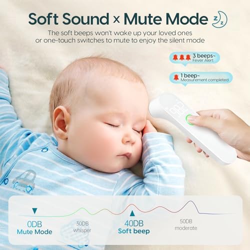 Thermometer for Adults and Kids, Fast Accurate Baby Thermometer, Fever Alarm & Mute Mode, Baby