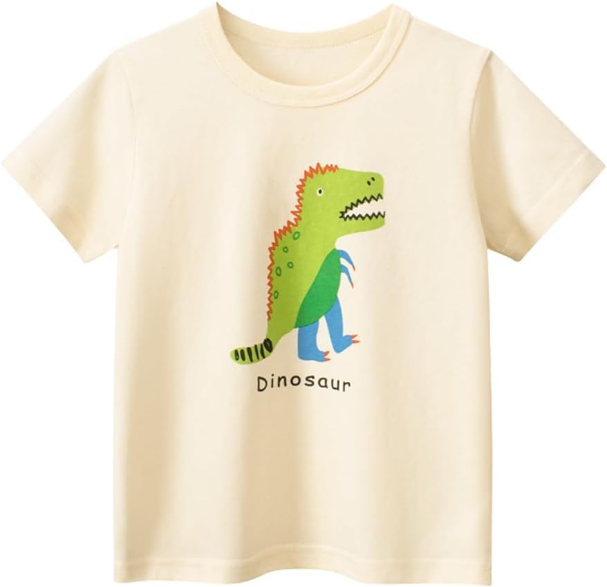 Boys' 4-Pack Excavator Short Sleeve Crewneck T-Shirts Top Tee Size 2-7 Years Toddler Boys' Value Pack Cotton T-Shirt