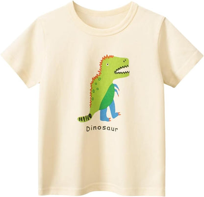 Boys' 4-Pack Excavator Short Sleeve Crewneck T-Shirts Top Tee Size 2-7 Years Toddler Boys' Value Pack Cotton T-Shirt
