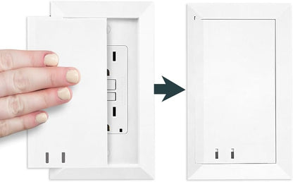 Child Resistant Outlet Cover (6-pack | White) | Decora GFCI Wall Plate | Sliding Door that Locks | Safe & Stylish | Patented Design | Made in the USA | Quick & Easy Installation | Socket Shield
