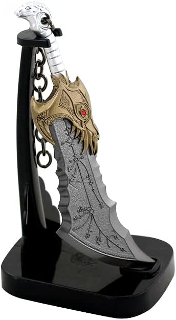 Superbuybox God of War Kratos Blades of Chaos Action Figures Game Collection Keychain Desk Decoration Backpack Pendant Gift
