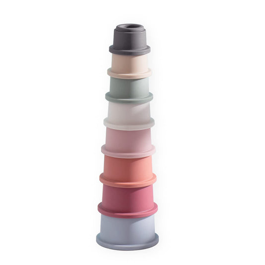 ZYFLSQ Stacking Cups Baby Toy, Nesting Cups 8 Pcs with Pattern for Kid Baby 6 Months and Up Fun