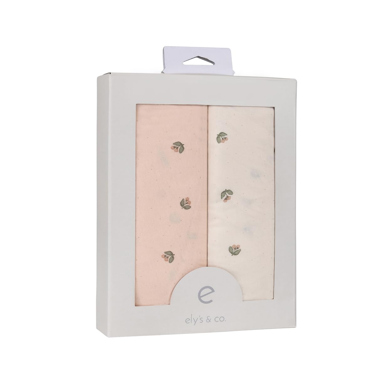 Ely’s & Co. Changing Pad Cover, Diaper Changing Table Sheets, 2 Pack, Cradle Sheet Set for Baby Girls, 100% Jersey Knit Cotton, Pink Vintage Floral Collection, 32”x16”x5”