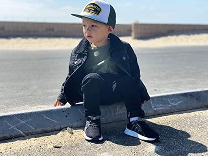 Baby Hats - Baseball Hat, Newborn Youth Flat Brim Mesh Trucker Surf Skate Bubba Bro Fitted Beach Cap Gorros para Bebes