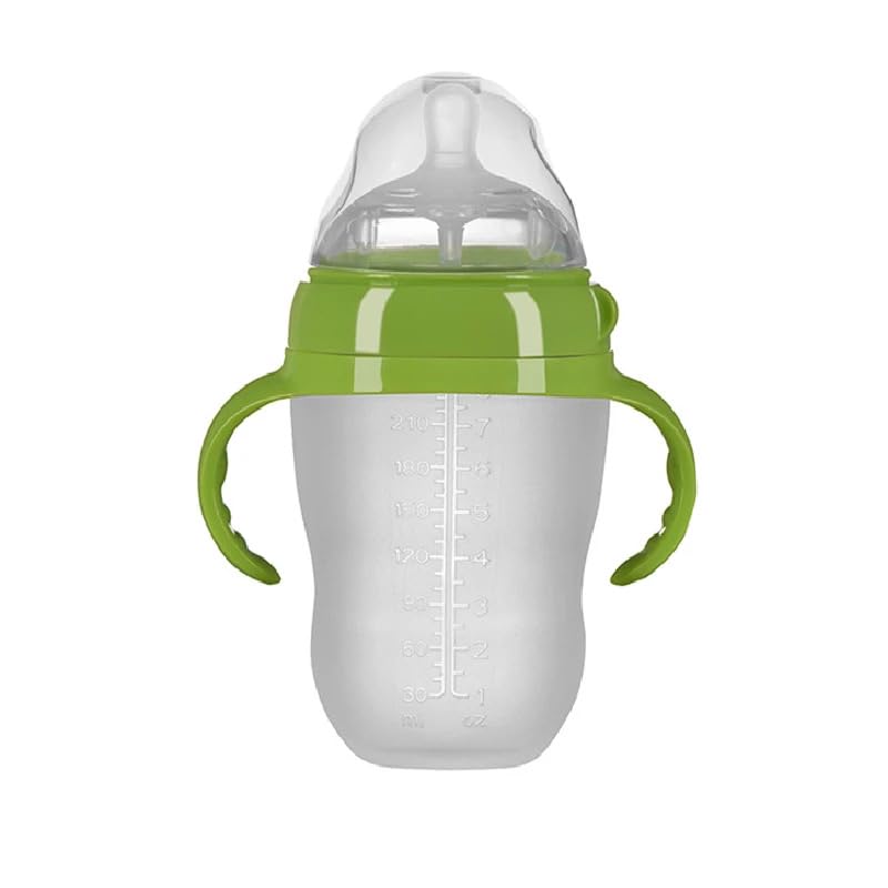 Baby Bottles (2 Pack) 8oz Nurture Nest Anti Colic Bottles with Easy to Hold Handles and Soothing