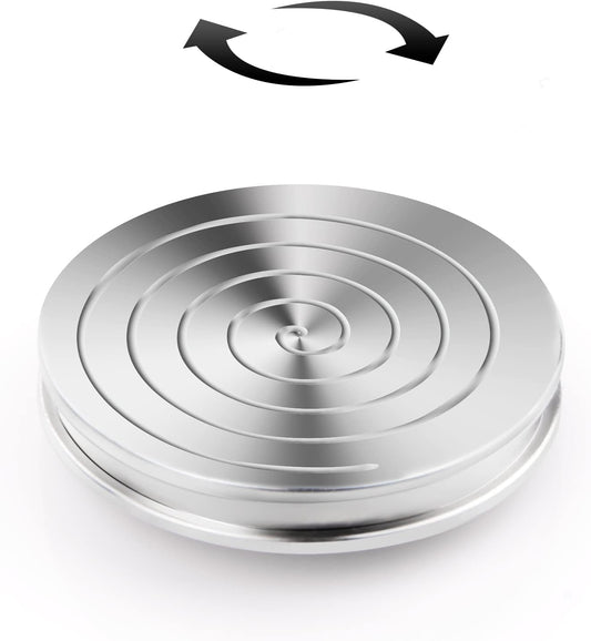 TOMAZON Kinetic Desk Spinning Toy, Stainless Steel Rotating Motion Coin, Optical Illusion Spinning Top for Office Anxiety Stress Relief, Portable ADHD Little Fidget Toys Gift for Adults & Kids(B)