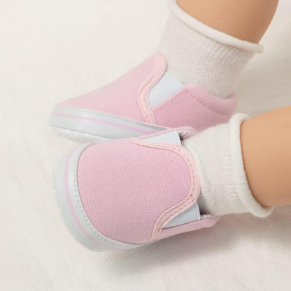 Morbido Infant Baby Boys Girls Canvas Sneaker Toddler Slip On Anti Skid Newborn First Walkers Candy Shoes for 0-18 Months