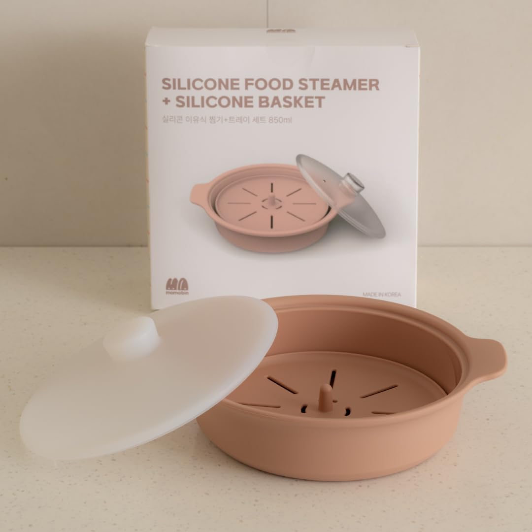Microwave Silicone Steamer for Baby Food, Made In Korea, Oven & Dishwasher Safe to 482°F, Easy