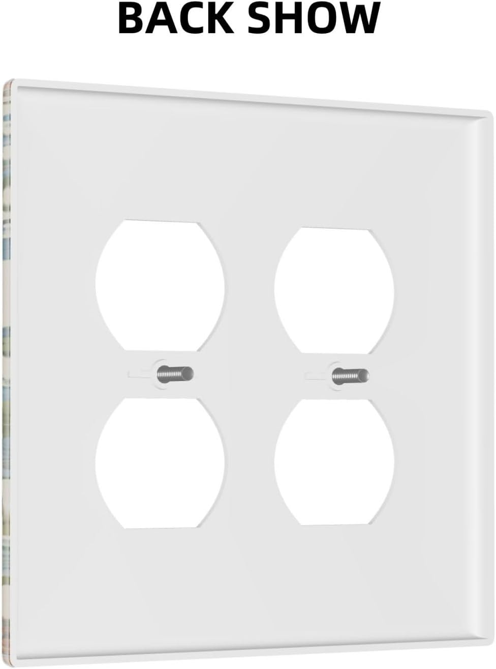 Decorative Outlet Covers Rustic Plant Garden Leaf Flower Butterfly 2 Gang Wall Plate Cover Double Duplex Receptacle Two Switch Light Switch Cover Plate Jumbo Faceplate for Home Decor