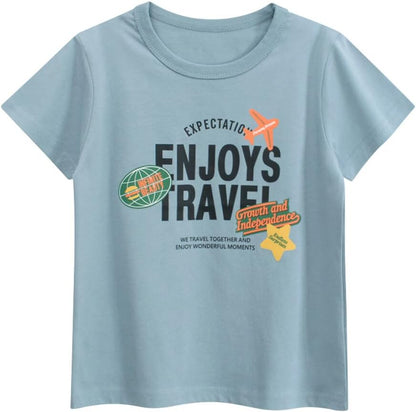 Boys' 4-Pack Excavator Short Sleeve Crewneck T-Shirts Top Tee Size 2-7 Years Toddler Boys' Value Pack Cotton T-Shirt