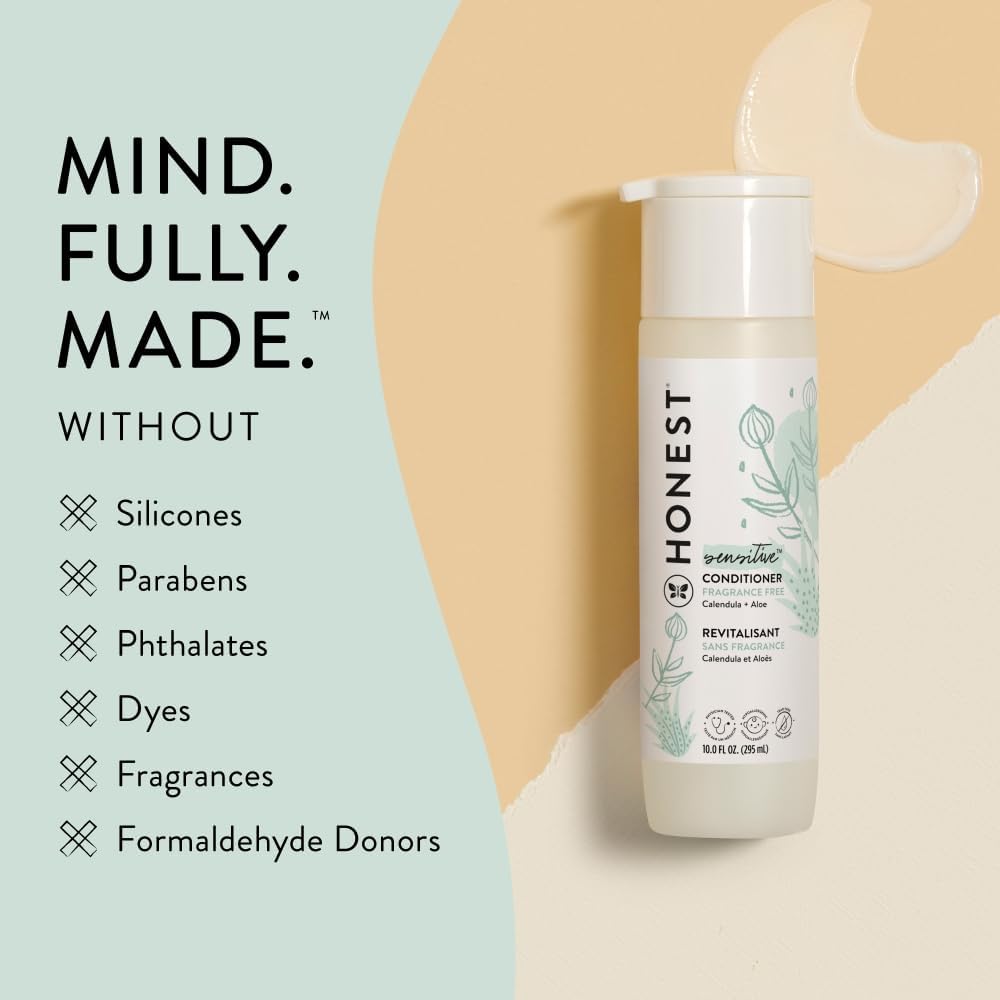 The Honest Company Silicone-Free Conditioner | Gentle for Baby | Naturally Derived, Tear-free