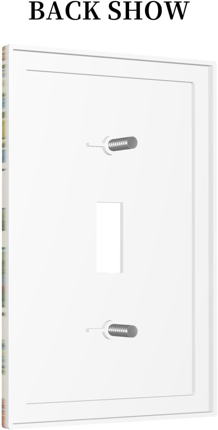 Decorative Switch Covers Plate Rustic Plant Garden Leaf Flower Butterfly 1 Gang Wall Plate Unique Single Toggle Wall Cover Plate Jumbo Electrical Light Switch Plate Faceplate for Home Decor