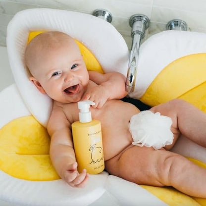 Dabble & Dollop Lemon Body Wash & Shampoo – 3-in-1 Natural Bubble Bath for Kids, Made in USA, No