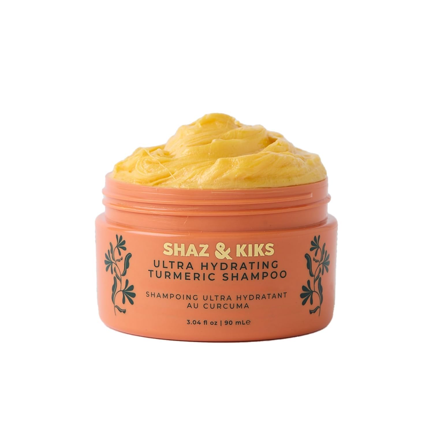 SHAZ & KIKS Ultra Hydrating Turmeric Shampoo | Sulfate-Free Shampoo for Dry, Itchy, Flaky Scalp |