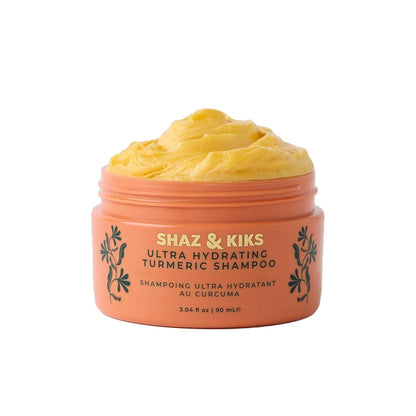 SHAZ & KIKS Ultra Hydrating Turmeric Shampoo | Sulfate-Free Shampoo for Dry, Itchy, Flaky Scalp |