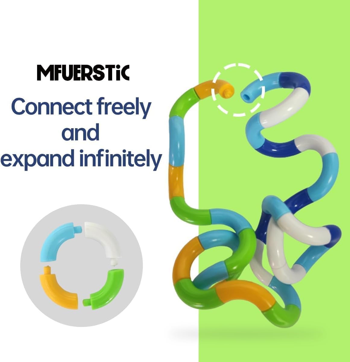 36PCS Random Multicolored Quiet Fidgets Toys for Unique Fidget Experience, Anti Anxiety Sensory Toys Combine into New Shapes,Brain Imagination Tools,Party Supplies