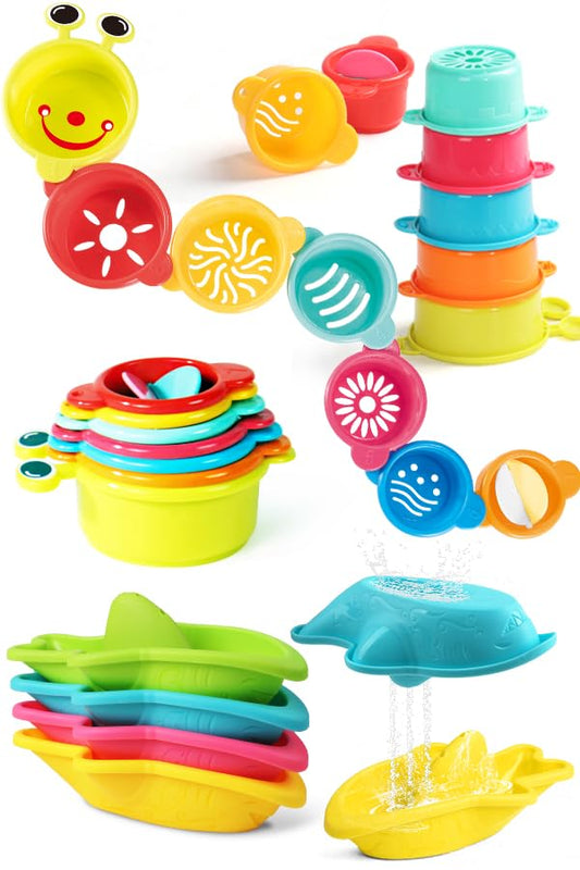 11PCS Baby Bath Toys for Kids Ages 1-3, Toddler Water Table Pool Beach Toys