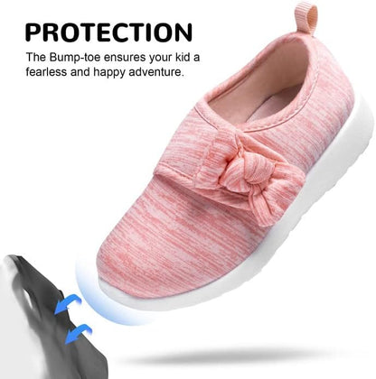 nerteo Toddler Girl Shoes Lightweight Slip On Sneakers for Kids
