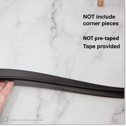 Roving Cove Slim-Fit Edge Protector for Baby Proofing (9ft Small Edge Only), Soft Rubber Foam, Furniture Edge Bumper Guard, Desk Edge Cushion, 3M Adhesive, Onyx Black