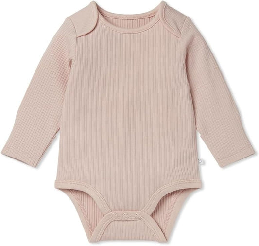 MORI Baby Unisex Long Sleeve Bodysuit Viscose from Bamboo and Organic Cotton - Comfortable Toddler