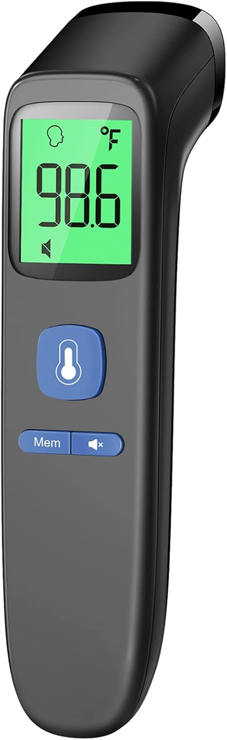 No-Touch Thermometer for Adults and Kids, Digital Baby Thermometer with Fever Alarm, 1 Second Fast
