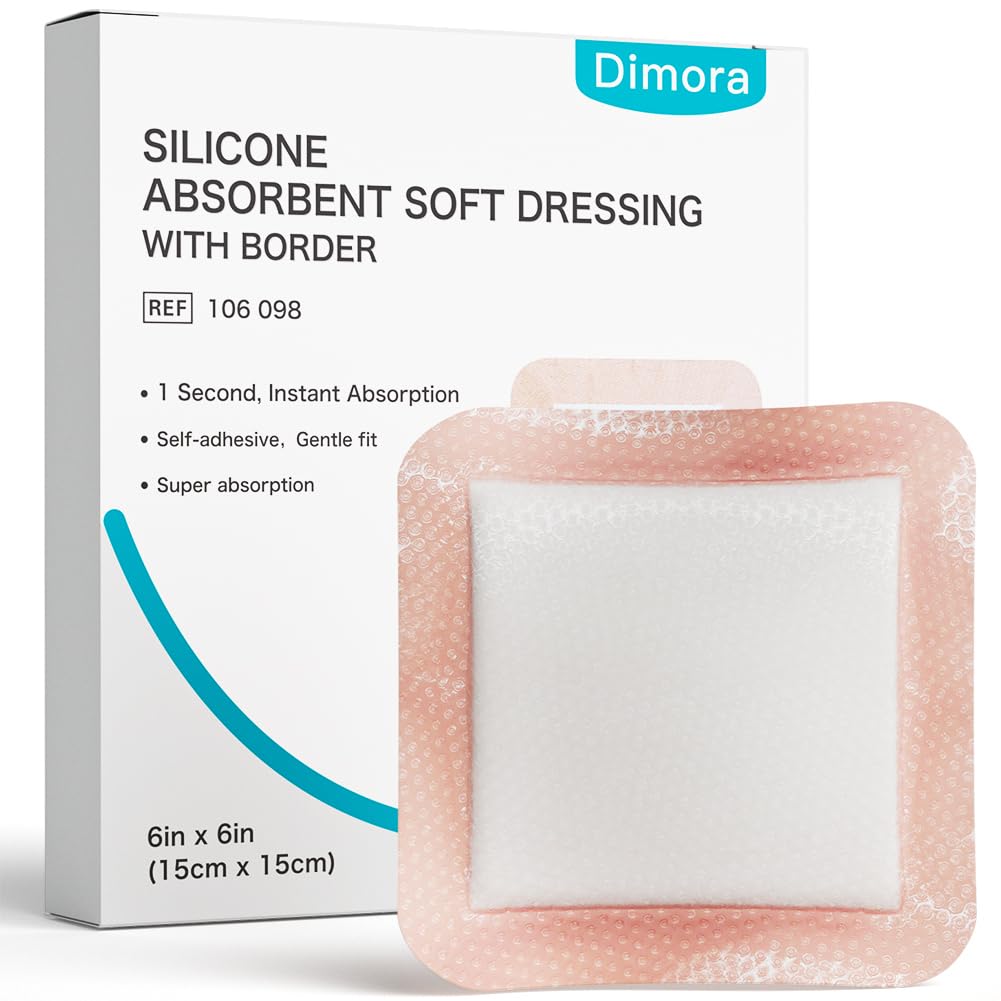 Dimora Silicone Super Absorbent Wound Dressings - Gentle Adhesive Bandages with Ultrasorb
