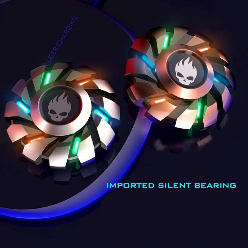 Metal Fidget Spinner High Speed and Silence Colorful Glowing, Cool Mechanical Gear Spinner